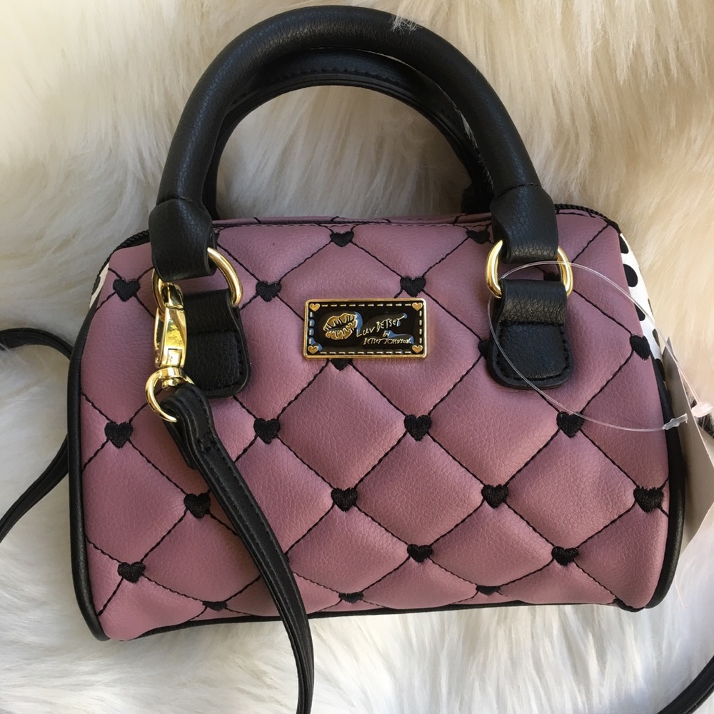 Betsey Johnson crossbody bag mini barrel quilted - Picture 2 of 8